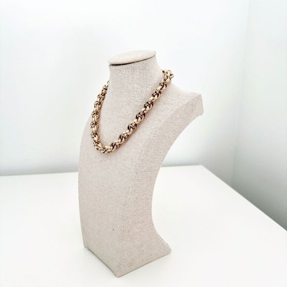 VINTAGE 1980s GIVENCHY GOLD TONE LINK CHAIN NECKLACE 4G LOGO CHARM - Picture 8 of 10